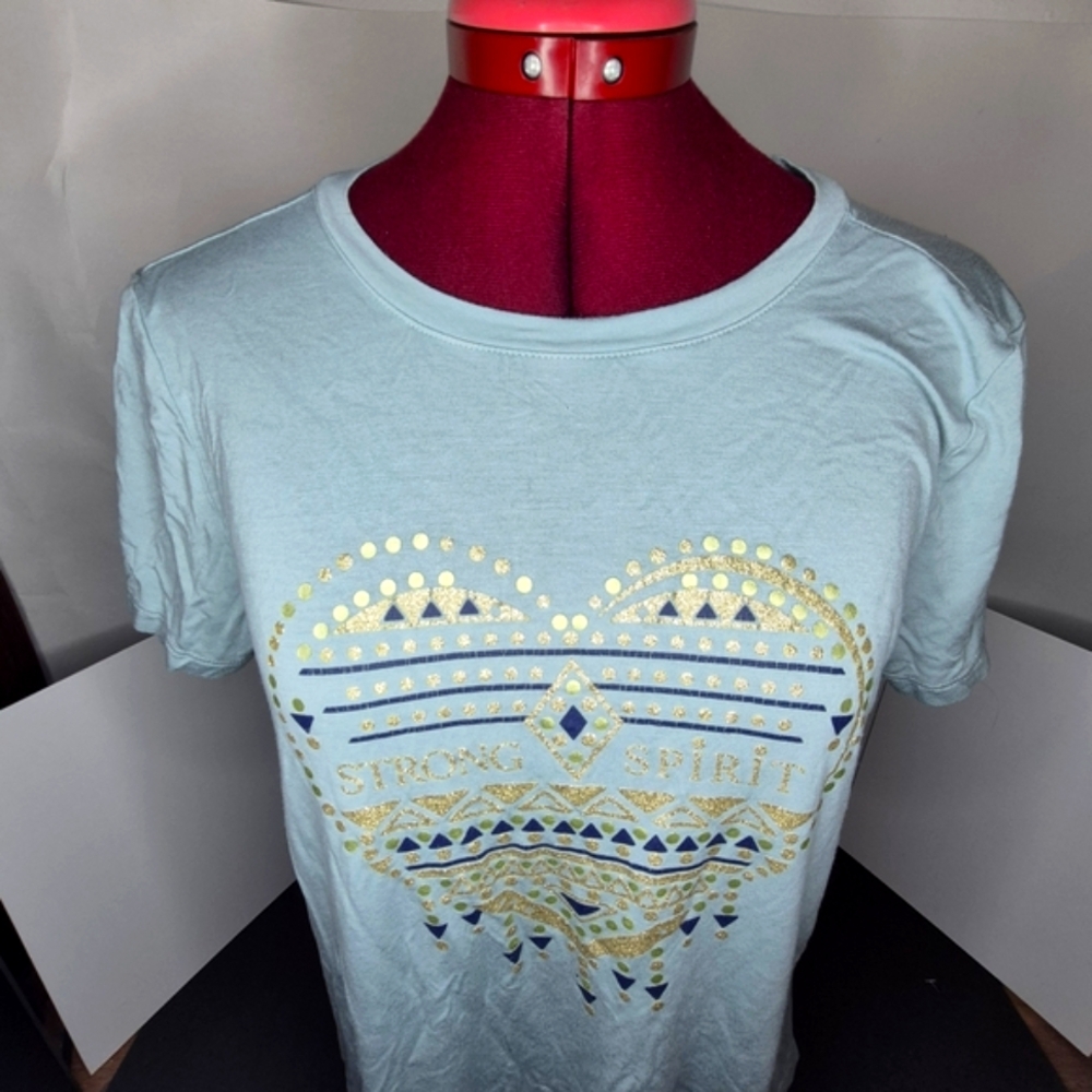 Strong Spirit Kids Blue With Gold Glitter Accents T-Shirt